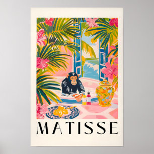 Póster Cartel divertido de Matisse, Chimpancé en bañera,
