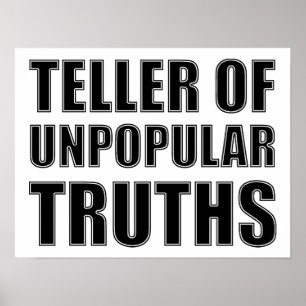 Póster Cartel Divertido de Verdades Impopulares