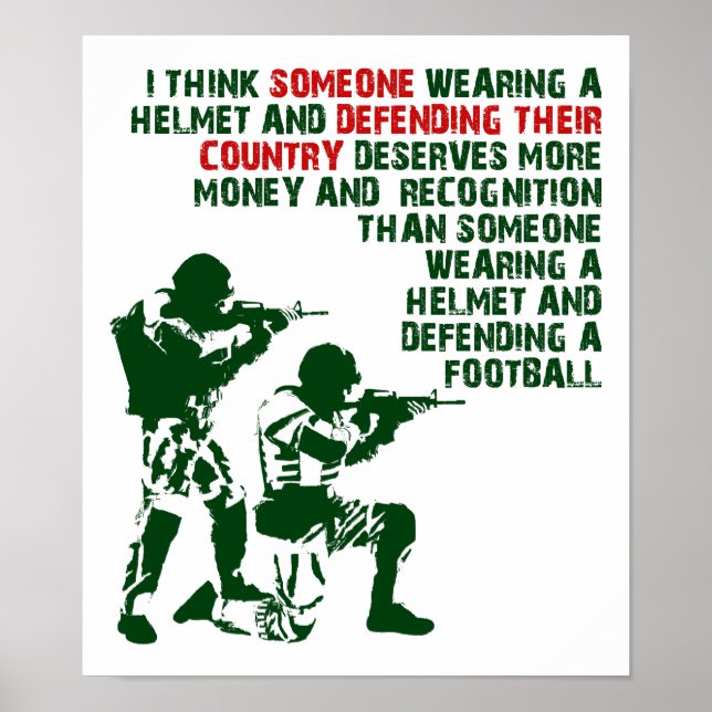 Póster Cartel Divertido del Ejército sobre Deportes (Frente)