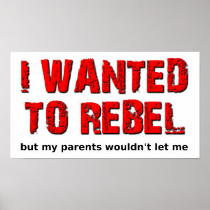 Póster Cartel Divertido Quería Rebelarse