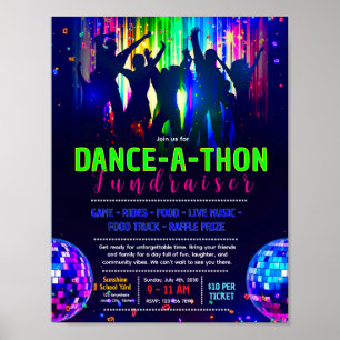 Póster Cartel editable de baile con luces