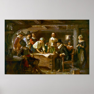 Póster Cartel El Pacto del Mayflower Jean Leon Ferris