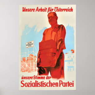 Póster Cartel electoral del Partido Socialista Austríaco