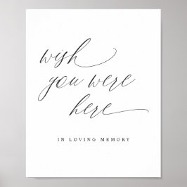 Póster Cartel elegante de boda 'Desearíamos que estuviera