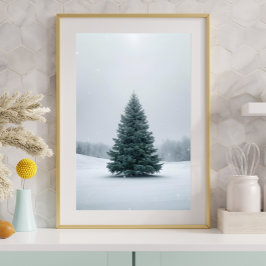 Póster Cartel elegante del árbol de Navidad