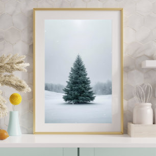 Póster Cartel elegante del árbol de Navidad