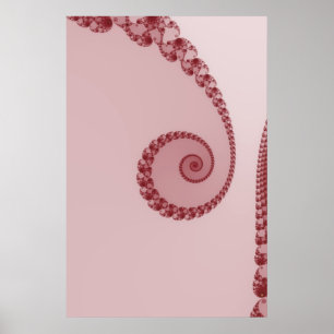 Póster Cartel en espiral simple de ciruela