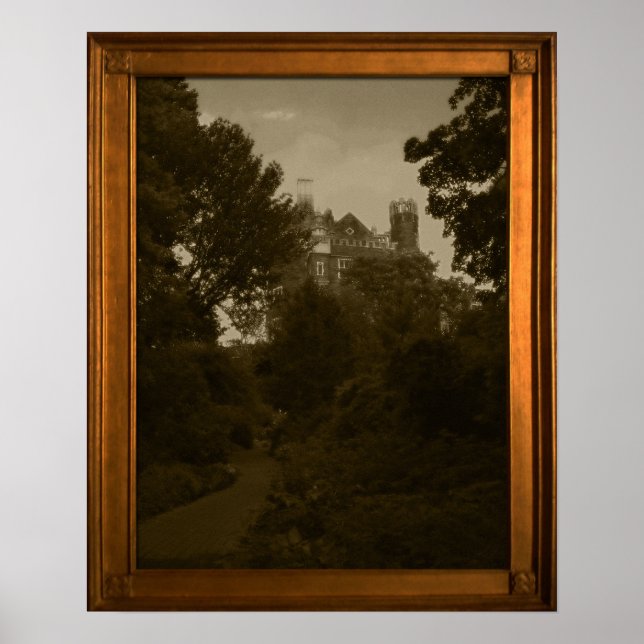 Póster Cartel falso de foto antigua de castillo Prop de C (Frente)