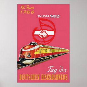 Póster Cartel Ferrocarriles del Este de Alemania 1966 20 