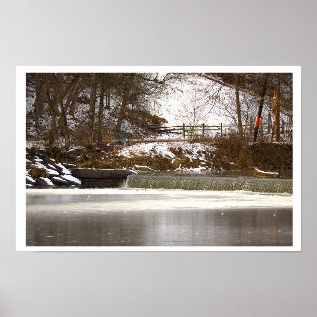 Póster Cartel fotográfico de cascada de presa (Frente)