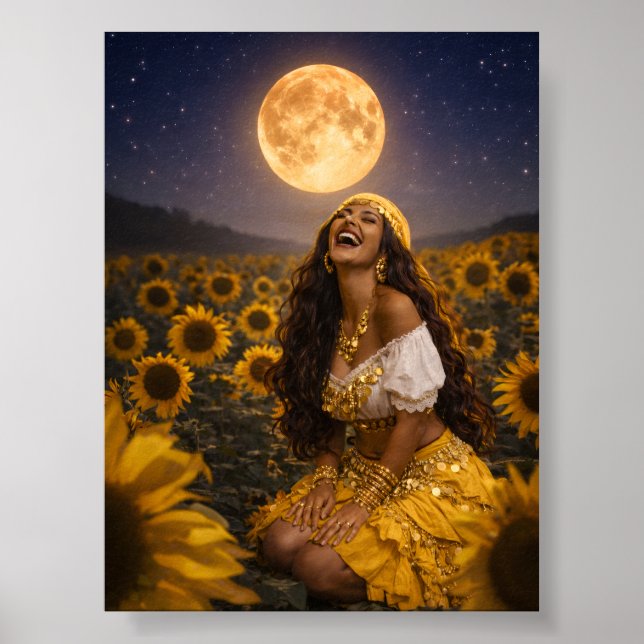Póster cartel gitano amarillo o descargar (Frente)