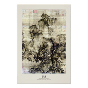 Póster Cartel Glossy de Paisaje Chino - Guo Xi