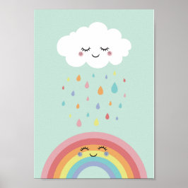 Póster Cartel Impreso de Poster de Guardería de Nubes Llu