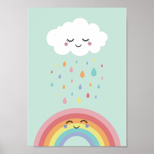 Póster Cartel Impreso de Poster de Guardería de Nubes Llu (Frente)