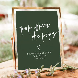 Póster Cartel MARLO Forest Green Boho Pop When She Pops