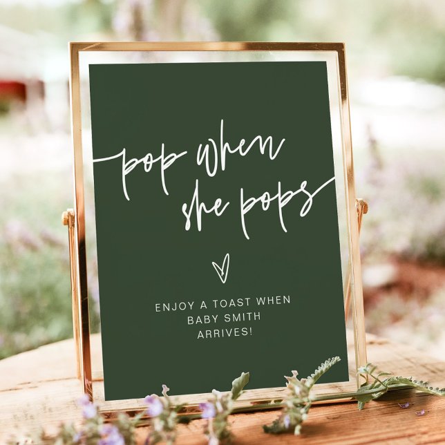 Póster Cartel MARLO Forest Green Boho Pop When She Pops (Subido por el creador)