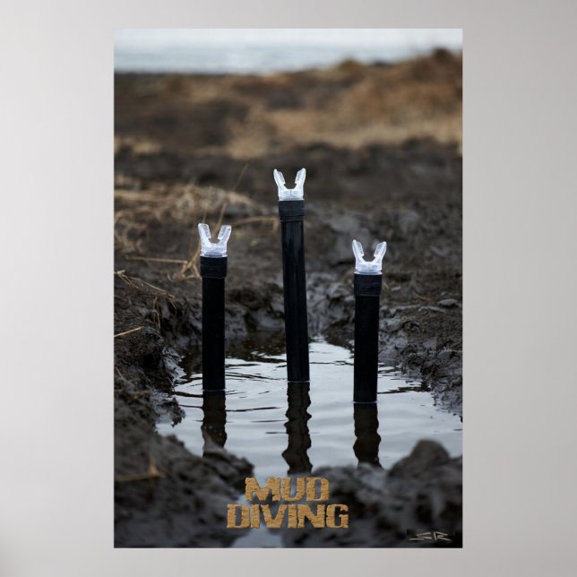 Póster Cartel mate de buceo en lodo con título (Frente)