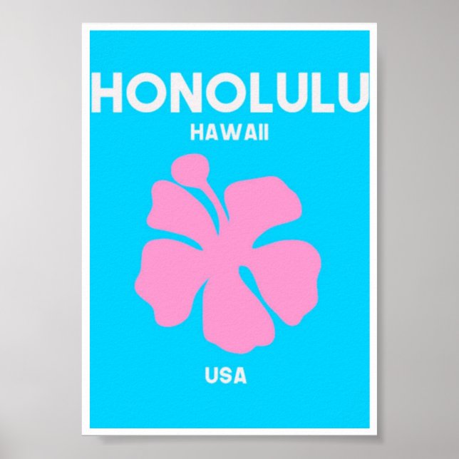 Póster Cartel Mini - Honolulu Hawaii (Frente)