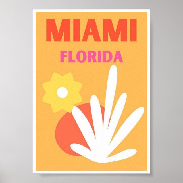 Póster Cartel Mini - Miami Florida (Frente)
