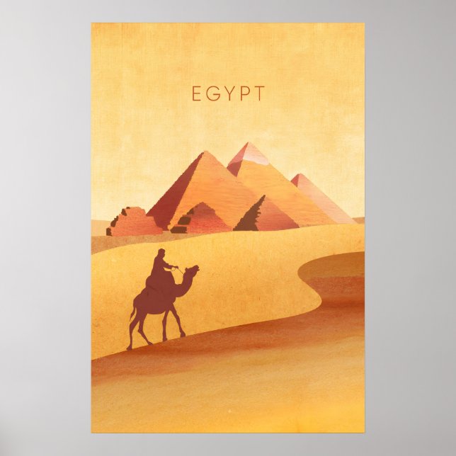 Póster Cartel Mínimo de Viaje a Egipto (Frente)