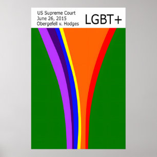 Póster Cartel Modernista de Orgullo LGBT+ Igualdad de Mat