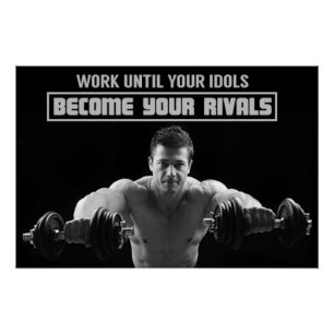 Póster Cartel Motivacional Ídolos se Convierten en Rivale