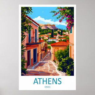 Póster Cartel Nacional de Atenas Viaje Parque de Esquí Vi