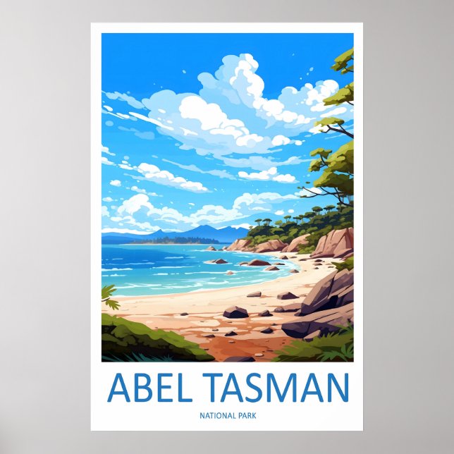 Póster Cartel Nacional de Viajes a Abel Tasman Parque de  (Frente)