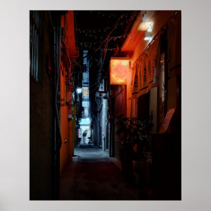 Póster Cartel Neon de Calle de Seúl 24×30 Foto Impresa en