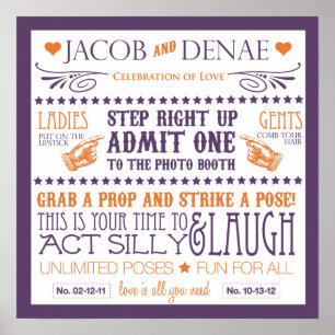 Póster Cartel para cabina de fotos