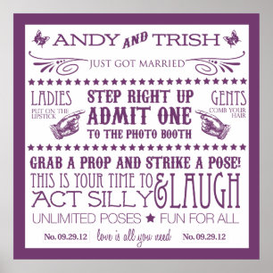 Póster Cartel para cabina de fotos (32x32)