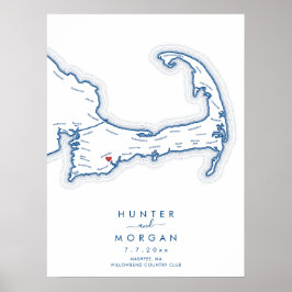 Póster Cartel para el Libro de Invitados de la Boda en Wi