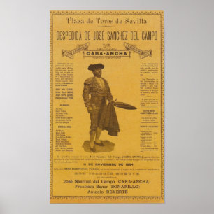 Póster Cartel para la despedida del torero