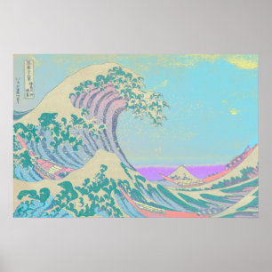 Póster Cartel Pastel de La Gran Ola