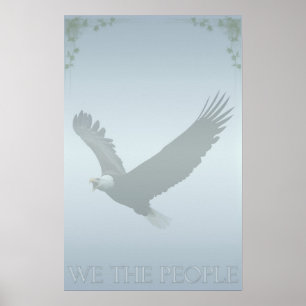 Póster Cartel patriótico del águila calva 'Nosotros el pu