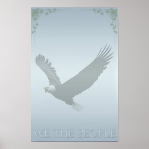 Póster Cartel patriótico del águila calva 'Nosotros el pu
