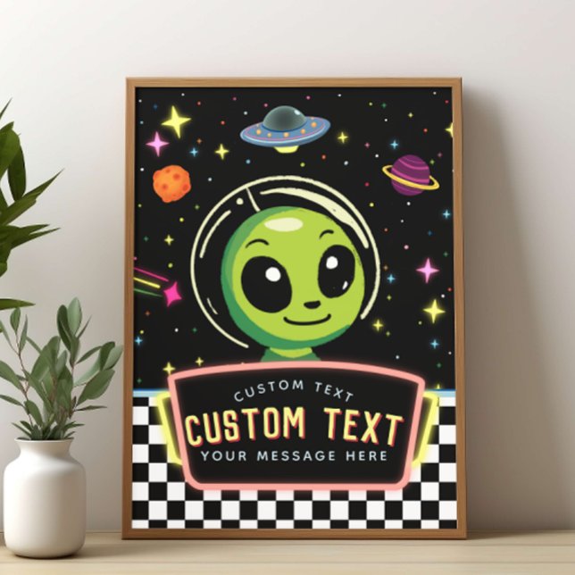 Póster Cartel personalizado de Alien Espacial NeonGalaxy  (Subido por el creador)