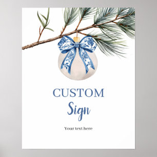 Póster Cartel personalizado de chinoiserie de invierno co