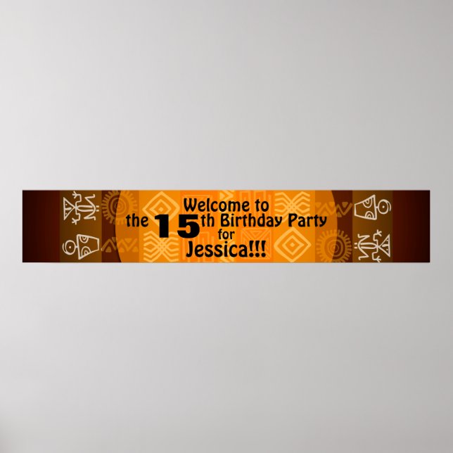 Póster Cartel personalizado de la fiesta de cumpleaños nú (Frente)