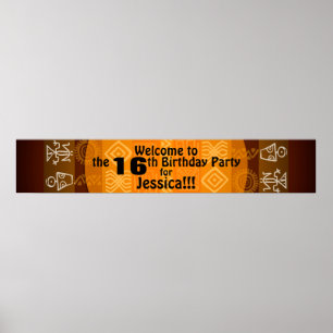 Póster Cartel personalizado de la fiesta de cumpleaños nú