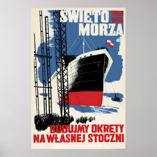 Póster Cartel polaco de 1935 Construyamos nuestro propio 
