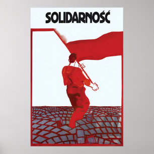 Póster Cartel político Polonia Solidarność Sindicato