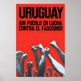 Póster Cartel político Uruguay Un pueblo en su lucha