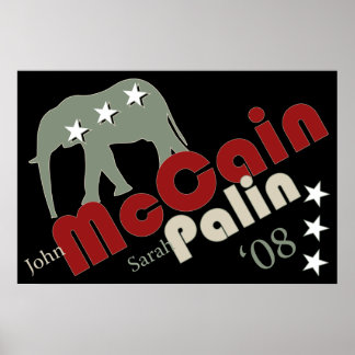 Póster Cartel Poster de McCain Palin '08
