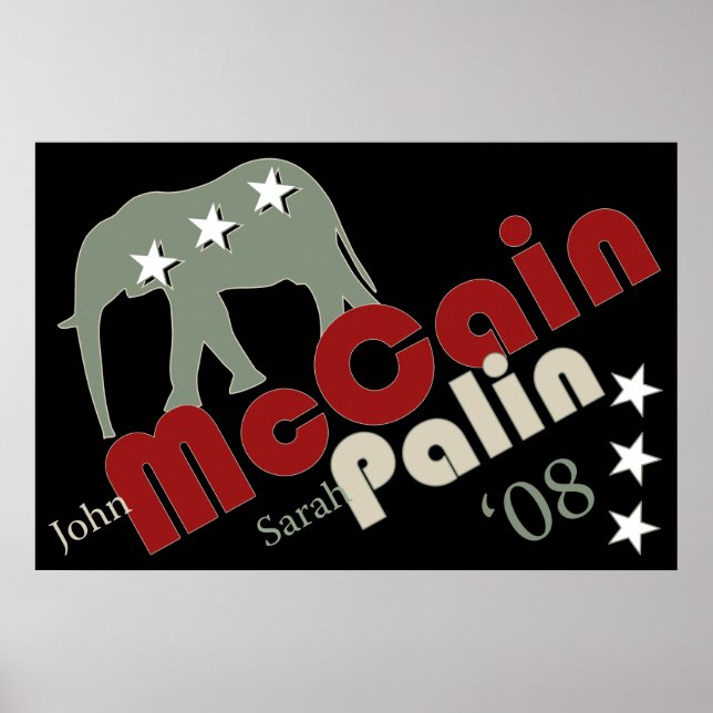 Póster Cartel Poster de McCain Palin '08 (Frente)