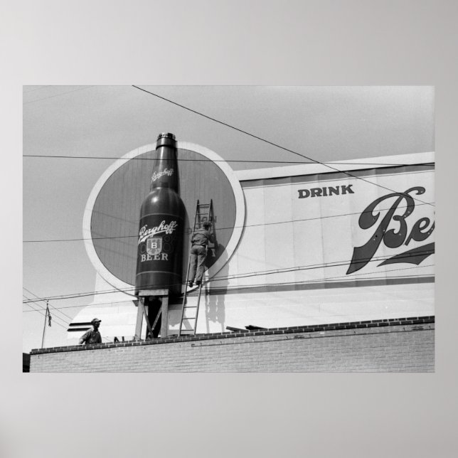 Póster Cartel publicitario de cerveza, 1940 (Frente)