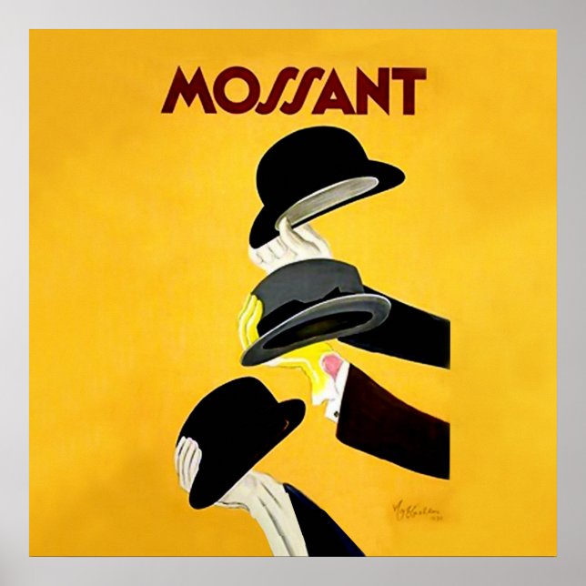 Póster Cartel publicitario de sombrero Mossant de Leonett (Frente)