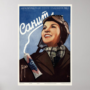 Póster Cartel Sanit Tooth Paste Russia 1938