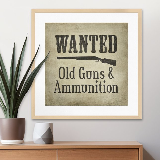 Póster Cartel: Se busca - Armas y municiones viejas (Subido por el creador)