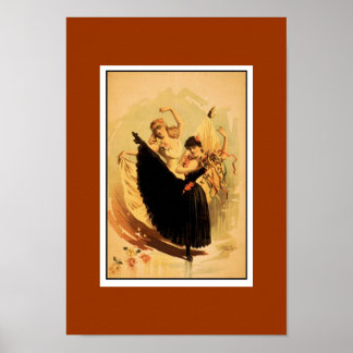 Póster Cartel Teatro Vintage Dos Bailarines
